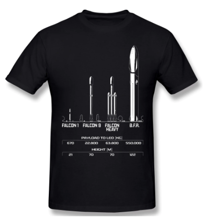 AliExpress t-shirt SpaceX
