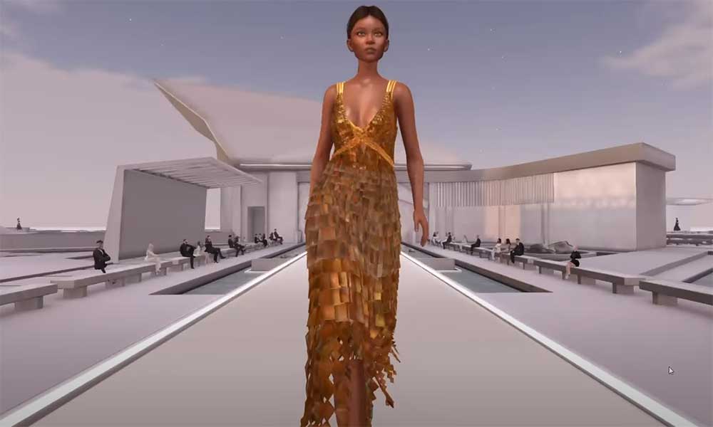 Jonathan Simkhai Second Life Fashion Week runway show